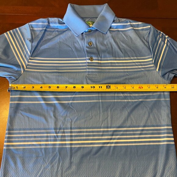Ben Hogan Performance Mens S/S Polo Shirt Blue Striped Size S Golf Shirt - Picture 8 of 13